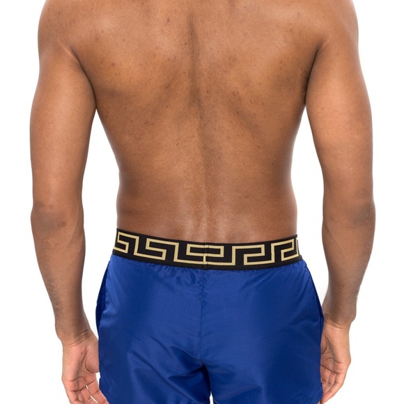 Versace Blue Medusa Head Swim Trunks Mens (no liner) - Picture 2 of 11